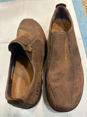 UGG Men’s Brown Nubuck Slip-On Loafers New size 11